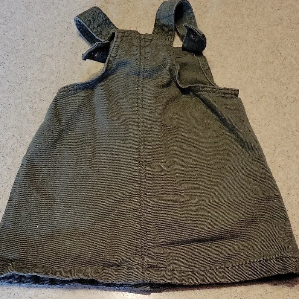 Wonder Nation Olive Green Button-Up Dress SIZE 18 MONTHS